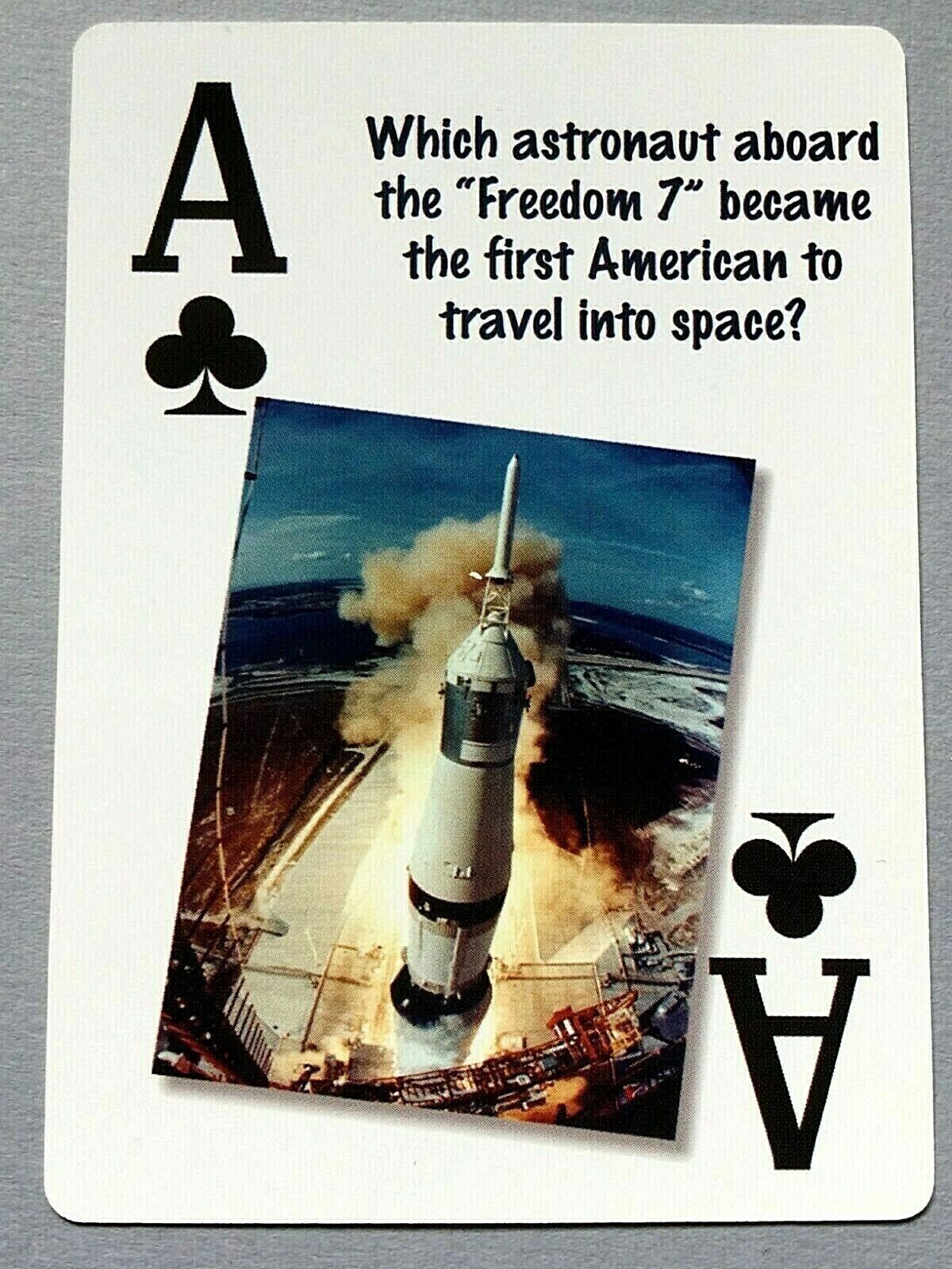 1961 Trivia Challenge Freedom 7 1st American Astronaut Single Swap Playing Card
