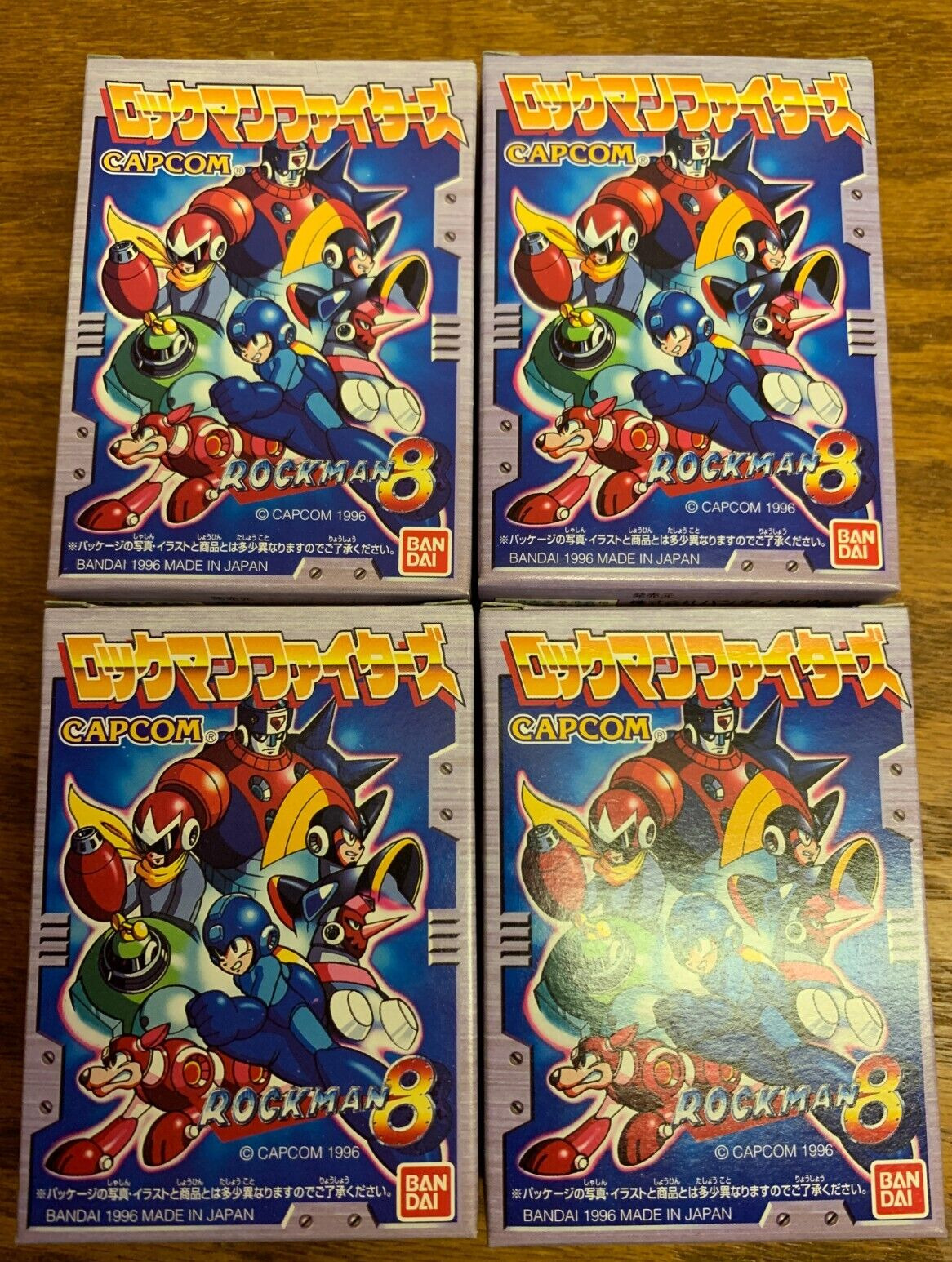 1996 Bandai Capcom Rockman 8 Mega Man Shokugan Toy Lot of 4 (B)