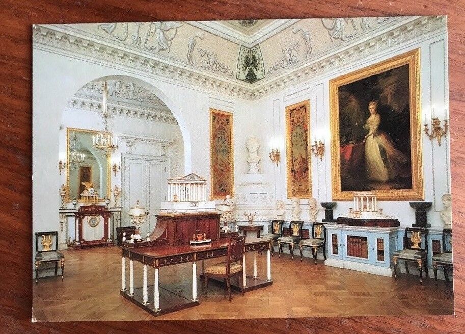 Library of Paul I Pavlovsk Palace 1793 Postcard Russia Architect Vincenzo Brenna
