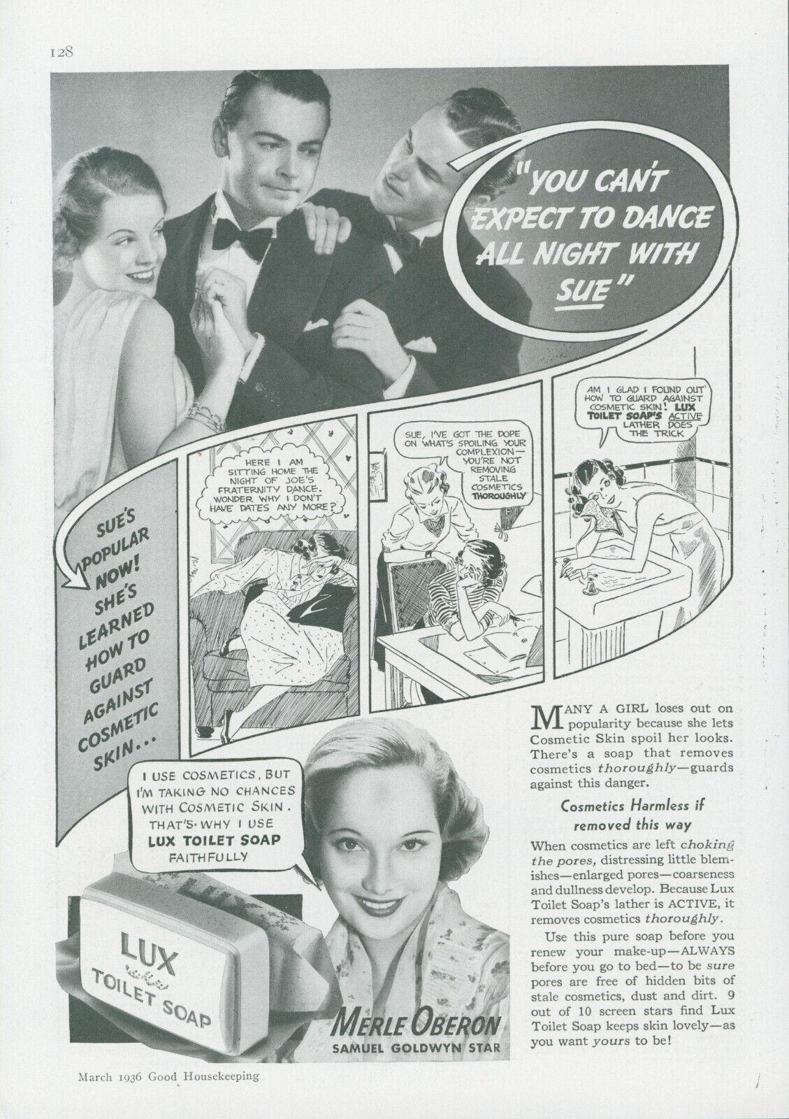 1936 Lux Soap Underthings No Perspiration Odor Wanted Husbands Vtg Print Ad GH1