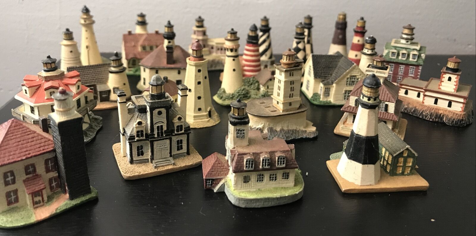 Set Of 24 Lenox Handcrafted Detailed Collector Mini Lighthouses Vintage