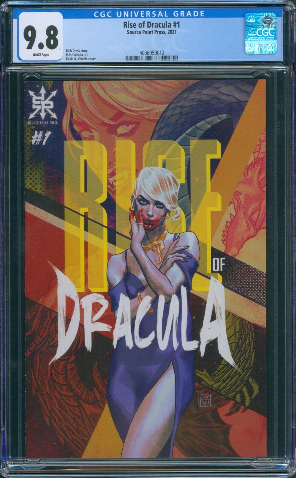Rise of Dracula # 1 CGC 9.8 Cover A Source Point Press 2021 Cult of Dracula
