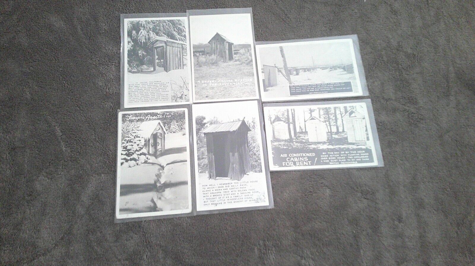 lot of 6 real photo postcards Outhouse humor