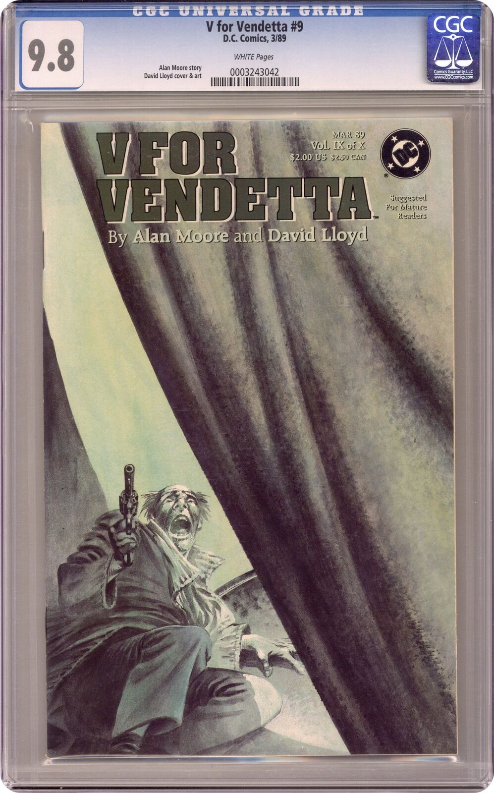 V for Vendetta #9 CGC 9.8 1989 0003243042