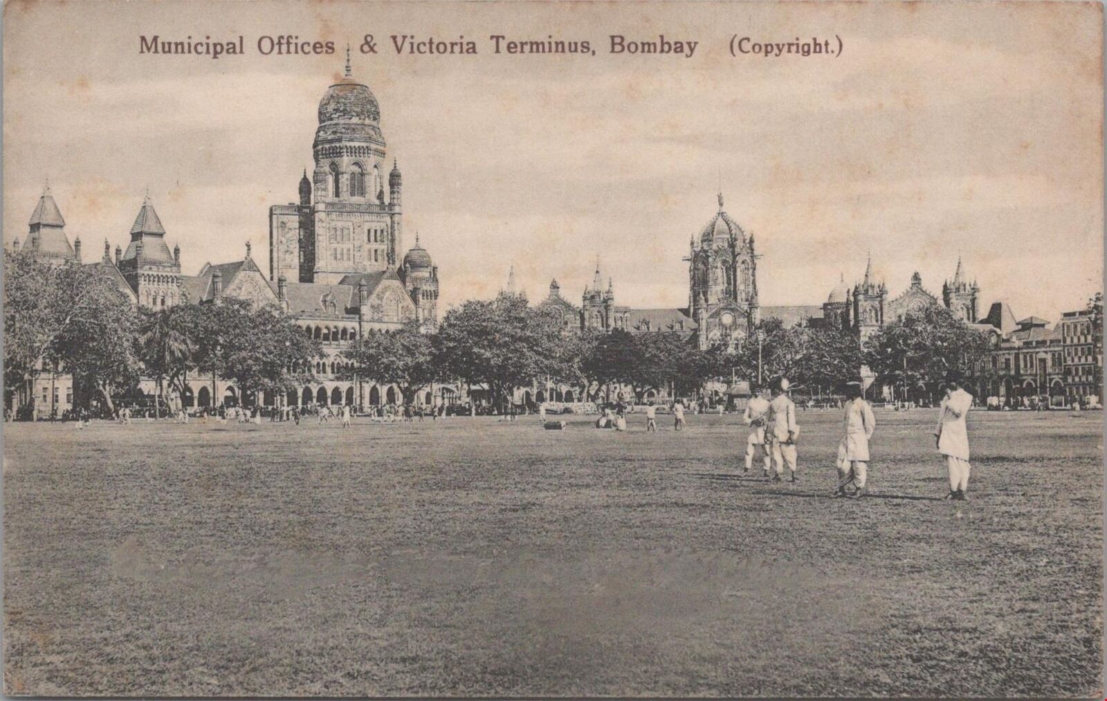 Postcard Municipal Offices & Victoria Terminus Bombay India 