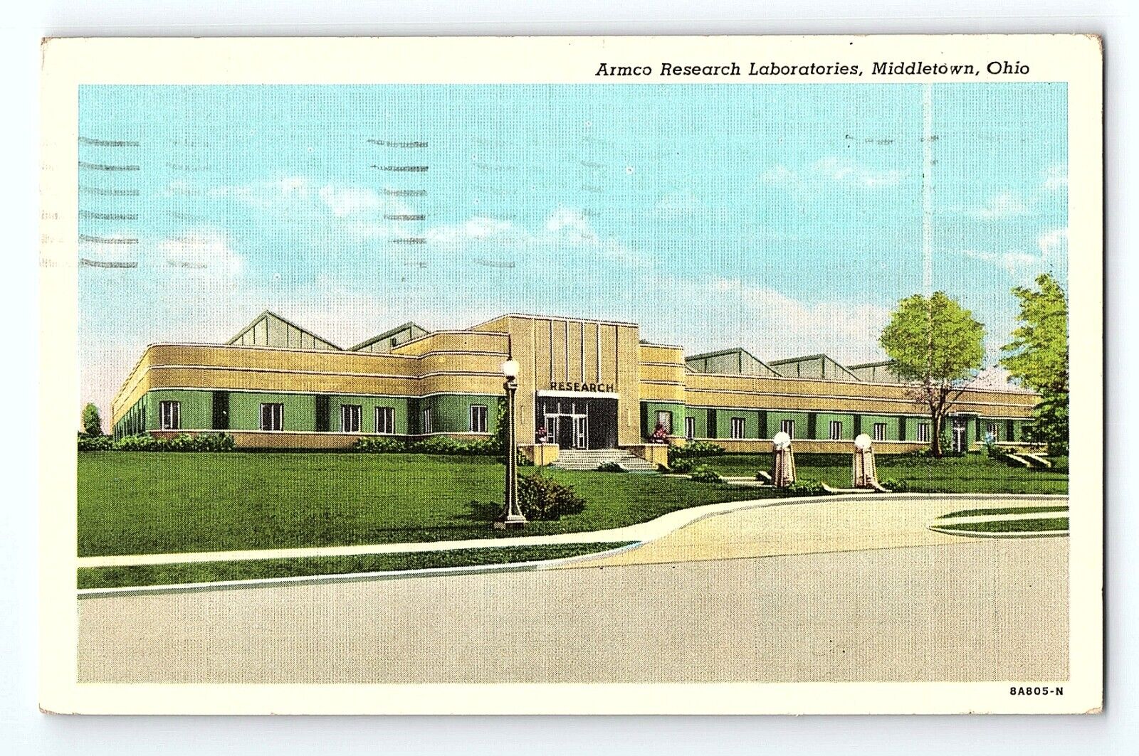 Armco Research Laboratories Middletown Ohio Vintage Postcard