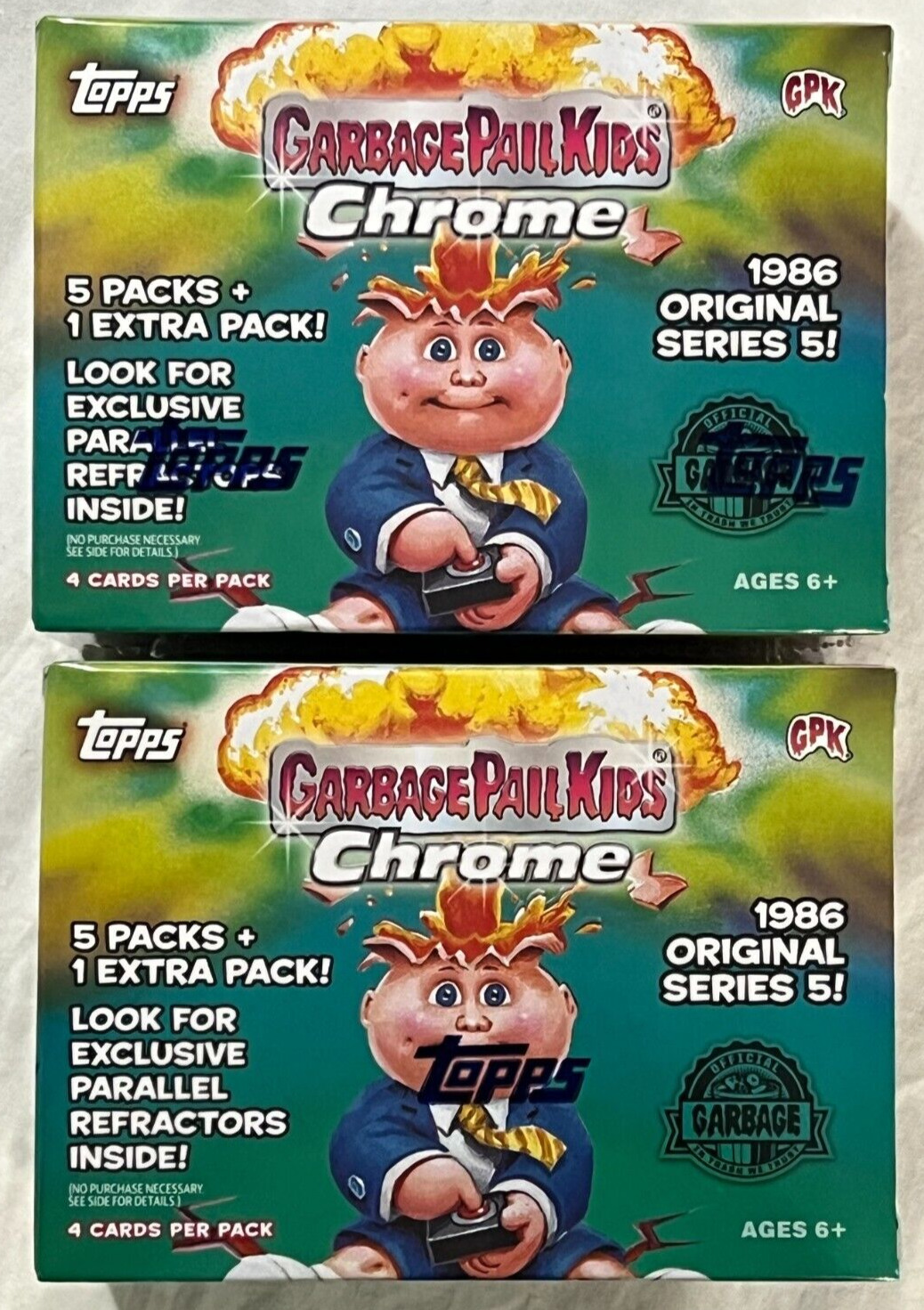 2-PACK NEW 2022 Topps Garbage Pail Kids CHROME 5 Blaster Box 5th Series GPK OS5
