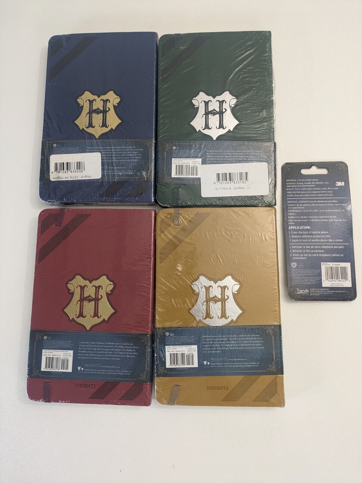 Harry Potter: Hardcover Ruled Journal x4 With 3 In 1 Mobile Wallet