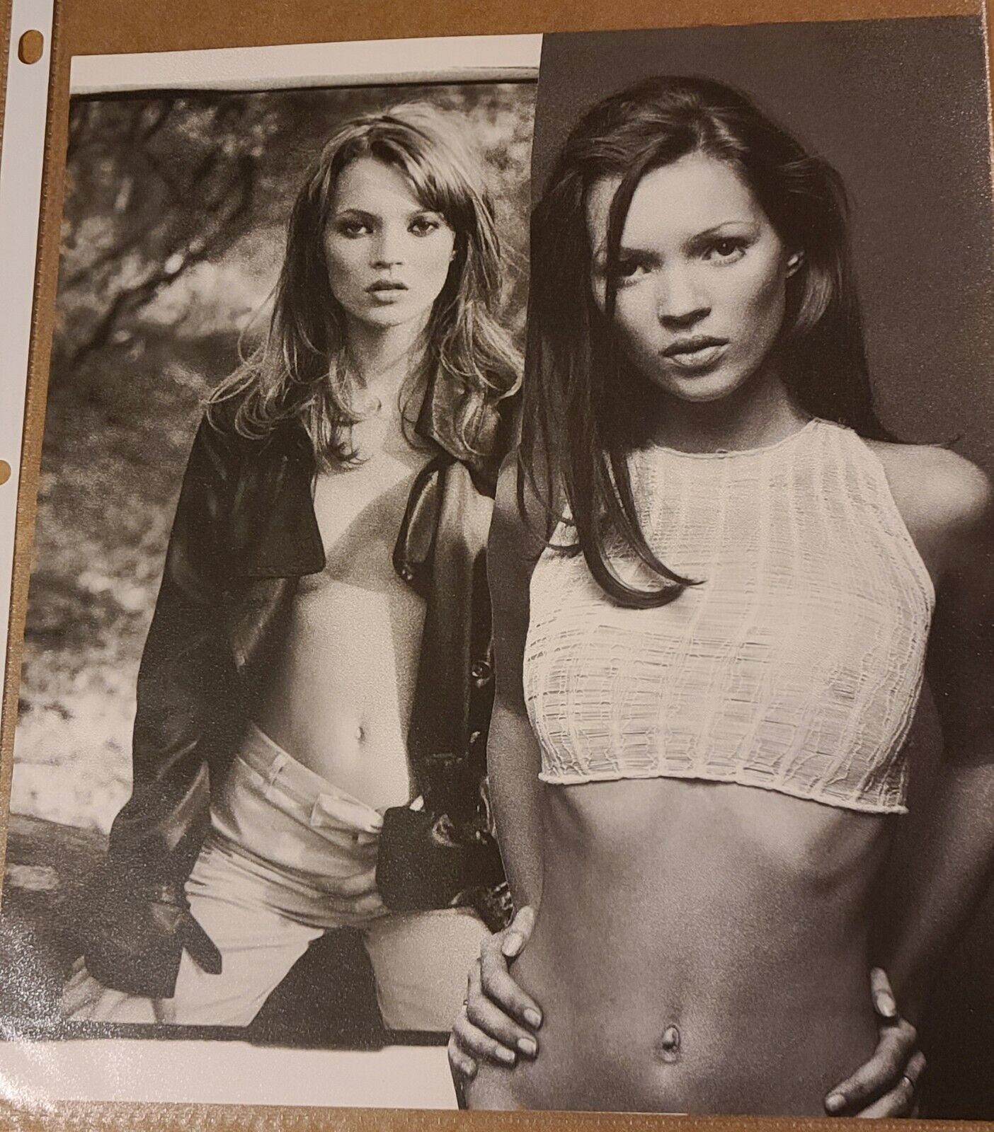 Vintage KATE MOSS Press Clipping -  (( 2 pages / 1 sheet w 2 sides ))