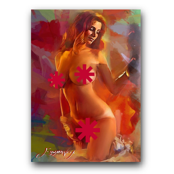 Janet Lupo #2 Art Card Limited 47/50 Edward Vela Signed (Censored)