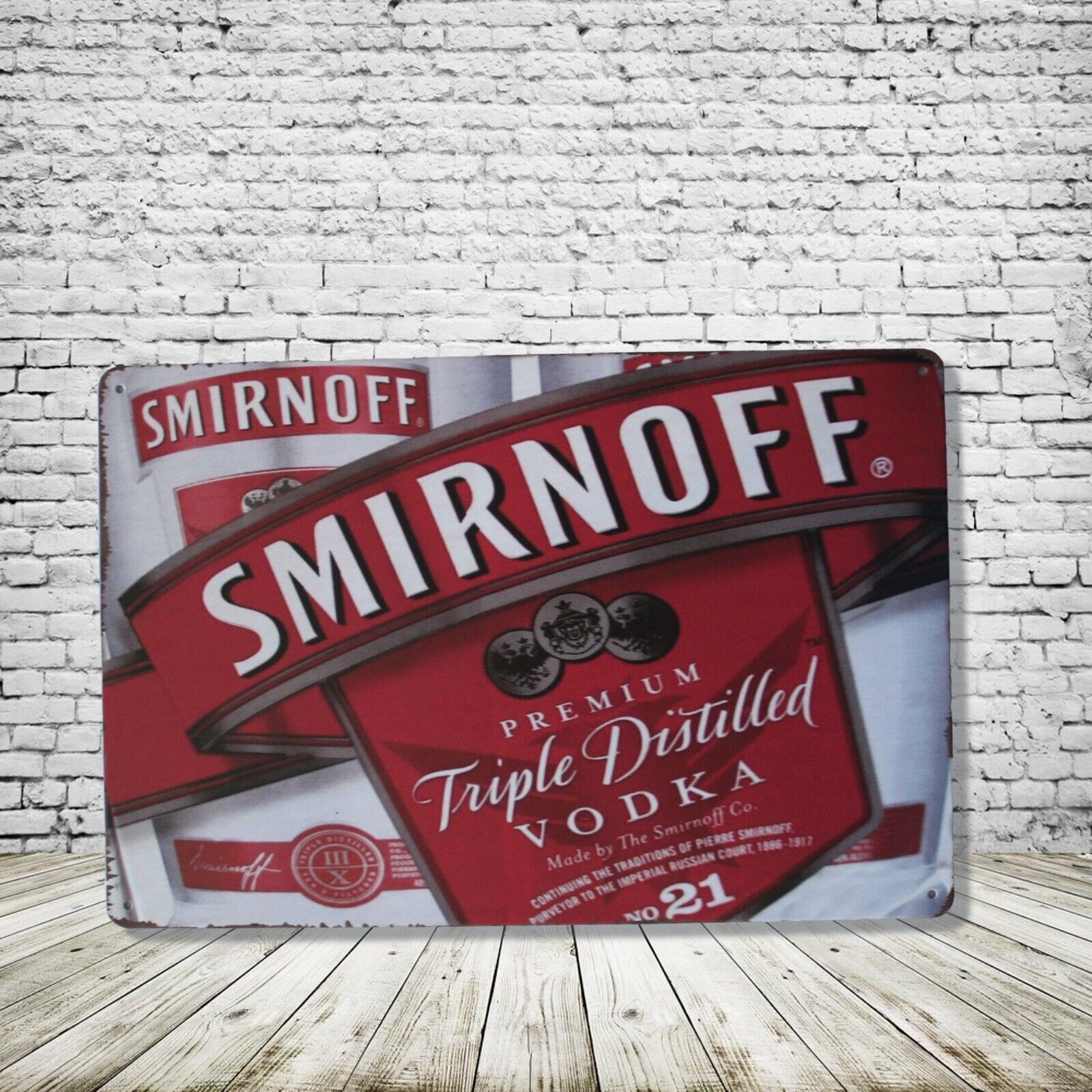 Smirnoff Vintage Style Tin Metal Bar Sign Poster Man Cave Collectible New