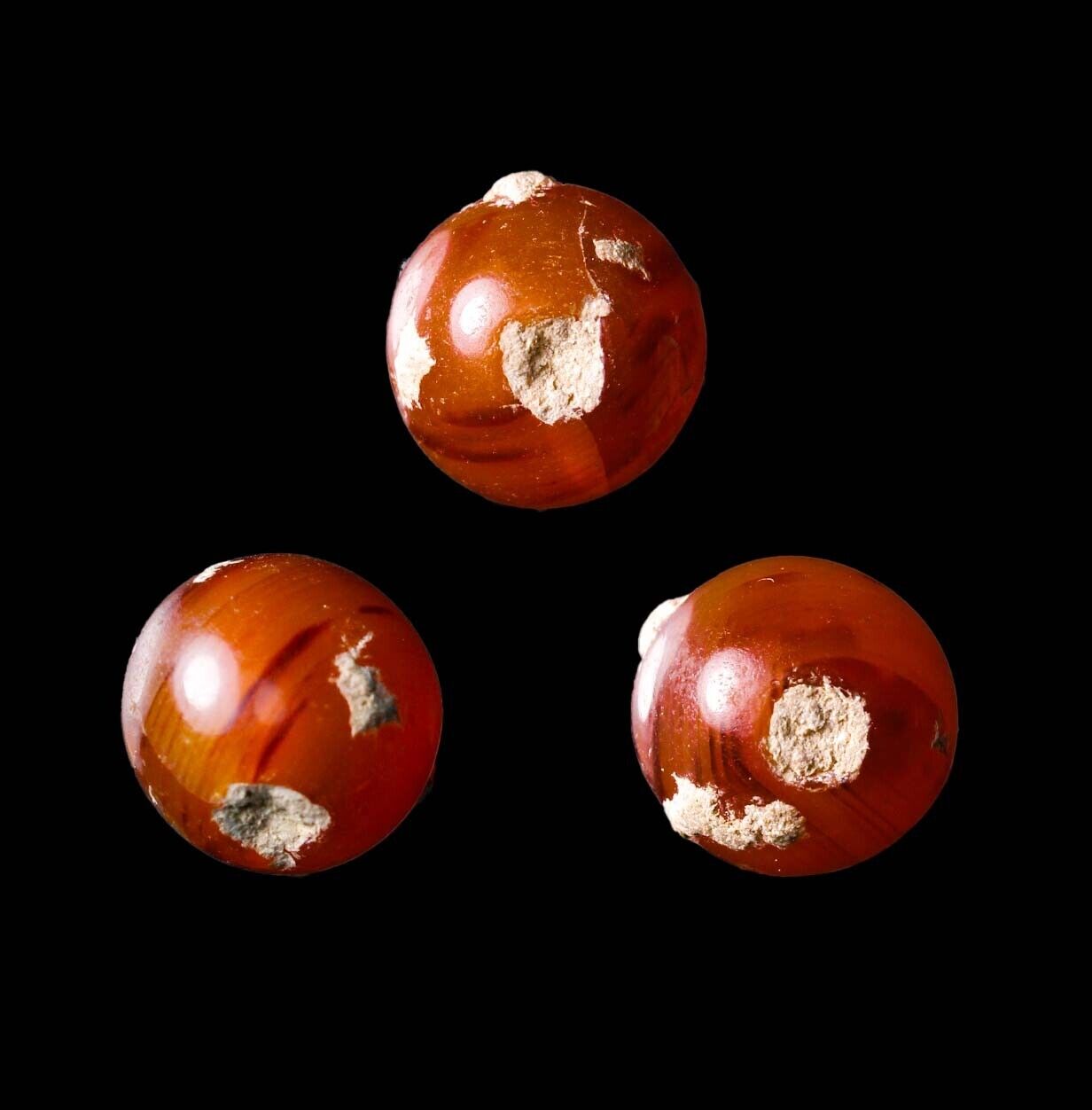 Genuine Ancient Round Carnelian Bead with Multiple Eyes in Perfect Condition