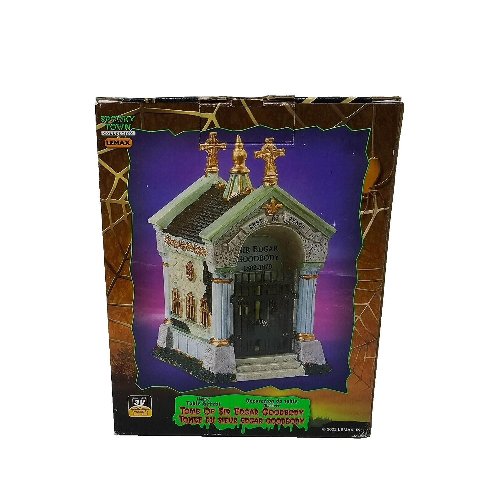 Lemax 2002 Spookytown Tomb of Sir Edgar Goodbody Tested Works