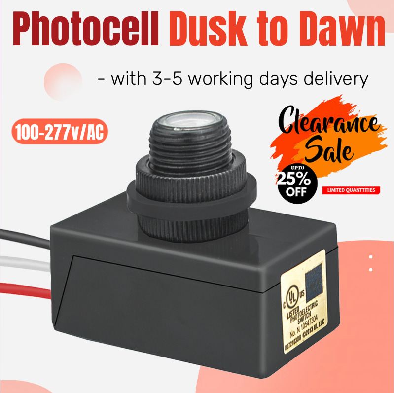 JL-403C Black Photocell Dusk To Dawn Automatic Light Sensor Lamp Switch Sensor