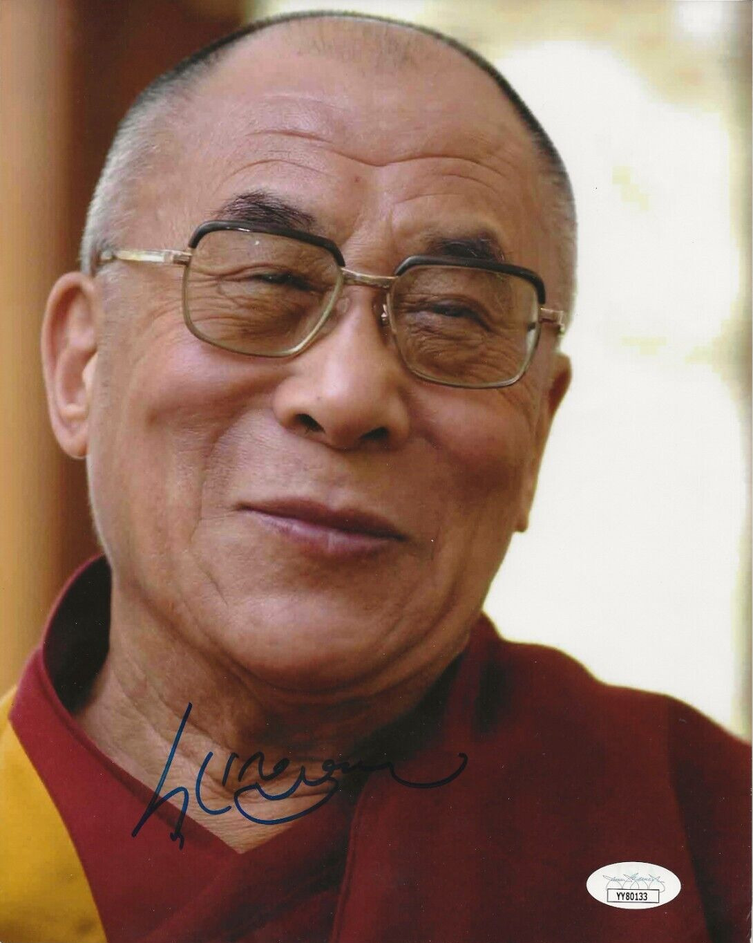 Dalai Lama REAL hand SIGNED 8x10