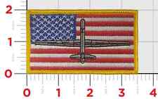 USA FLAG MQ-9 PREDATOR HOOK & LOOP EMBROIDERED PATCH picture