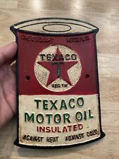 Texaco Oil Sign Plaque Collector Patina Garage Oil Coal Gasoline Gas METAL GIFT picture
