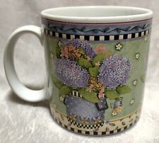 VTG 1999 SAKURA Debbie Mumm SPRING BOUQUET LILACS Stoneware 12oz Coffee Cup Mug picture