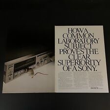 1981 Sony STR-VX5 Receiver Print Ad Original Lab Rat Laboratory Subject 2 Page picture