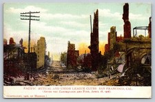 1906 San Francisco Earthquake & Fire Ruins Postcard by Hodson picture