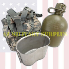 US Military 1 Quart Canteen 100% BPA Free + Stainless Steel Cup + MOLLE II Cover picture