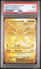 PSA 9 MEGA LUCARIO ex 188/132 | Mega Evolution Hyper Rare Pokemon Card picture