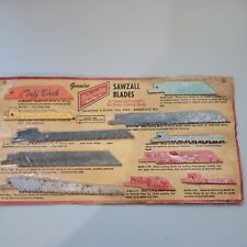 Vintage Genuine Milwaukee Tool Sawzall Blades On Advertising Card COMPLETE NOS picture