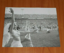 1960 Press Photo Miami Orange Bowl Halftime Show Harem Girls and Marching Bands picture