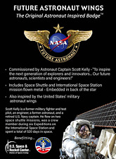 FUTURE ASTRONAUT WINGS -FLOWN METAL-NASA-SCOTT KELLEY SHUTTLE ISS Bronze PIN picture