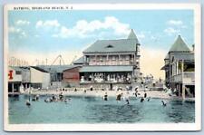 1922 HIGHLAND BEACH NEW JERSEY BATHING ANTIQUE POSTCARD picture