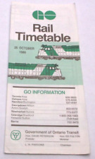 OCTOBER 1986 GO TRANSIT GO RAIL PUBLIC TIMETABLE picture