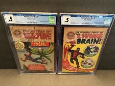 Amazing Spiderman 7 & 8 CGC .5 First Living Brain 2nd Vulture. Marvel Silver Age picture