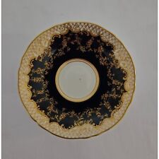1930 Crown Staffordshire Fine Bone China Saucer Black And Gold A15919 picture