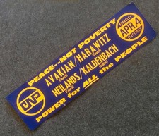 1967 Bumper Sticker CNP Peace Not Poverty Power for All the People Berkeley picture