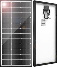 JJN 100 Watt Solar Panels, 10BB Monocrystalline 12V 100W Solar Panel, 23% Hig... picture
