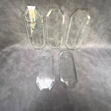 Set 5 B GRADE 12 Point Star Octagon Glass Chandelier Replacement Panel 8.5x3.5 picture
