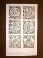 Zodiac Signs & Influences + Months of the Year Spanish Popular Print Spain picture