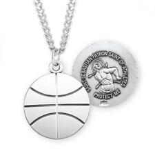Saint Sebastian Sterling Silver Basketball Athlete Medal Weight of medal 4.2 gm picture