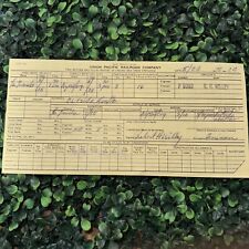 Union Pacific Railroad Company 1972 Time return & Delay Report Of Employee & Tra picture
