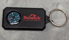 Vintage Bulwark Protective Apparel Keychain With Compass. Black. picture