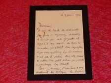 Letter Autograph Signed Rene Thomas (Writer) 1911 1p picture