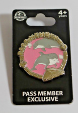 SEAWORLD 2023 PASS MEMBER EXCLUSIVE PINK SILVER  DOLPHIN PIN NEW picture