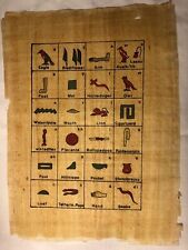 Egyptian Papyrus Hieroglyph Translation Chart 9.5”x12.5” picture