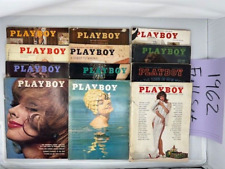 Vintage Playboy Magazine Lot - 1962 FULL YEAR W/CENTERFOLDS picture