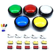 5 Pcs 100Mm Arcade Push Button Led Dome Illuminated 4 Inches Convex With Micro picture