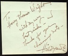 Hildegarde Loretta Sell d2005 signed autograph 4x5 Cut American Cabaret Singer picture