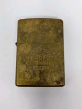 Zippo Lighter Horseshoe Casino Brass USA Vintage 90s Gambling Benny Binion? picture