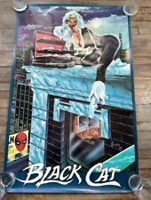 VINTAGE 1986 MARVEL COMICS BLACK CAT JEWELRY HEIST POSTER BY JOE JUSKO 22 X 34 picture