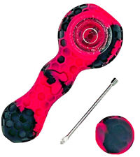 Silicone Hand Smoking Pipe  in Black / pink picture