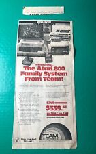 1982 Atari 800 home computer system print ad 15.5x7” picture